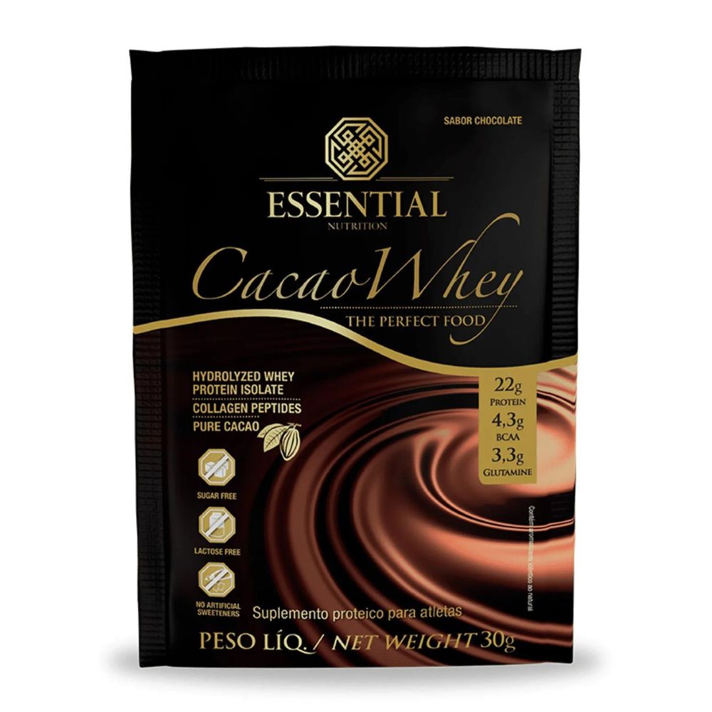 Cacao Whey Sache - Essential Nutrition - 30g